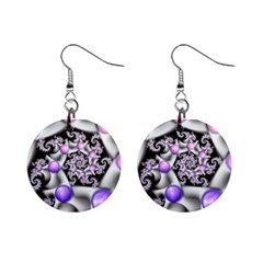 Background Fractal Annotation Sample Fantasy Mini Button Earrings