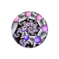 Background Fractal Annotation Sample Fantasy Rubber Coaster (round)