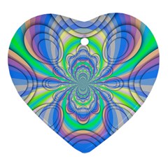 Fractal Geometry Mathematics Gradient Ovals Math Ornament (heart) by Ravend