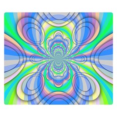 Fractal Geometry Mathematics Gradient Ovals Math Premium Plush Fleece Blanket (small)