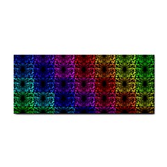 Rainbow Grid Form Abstract Background Graphic Hand Towel