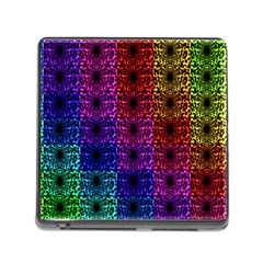 Rainbow Grid Form Abstract Background Graphic Memory Card Reader (square 5 Slot)