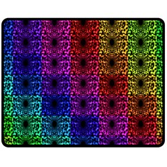 Rainbow Grid Form Abstract Background Graphic One Side Fleece Blanket (medium)