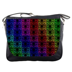 Rainbow Grid Form Abstract Background Graphic Messenger Bag by Ravend