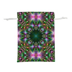 Kaleidoscope Digital Kaleidoscope Fractal Mirrored Lightweight Drawstring Pouch (l)