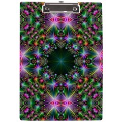 Kaleidoscope Digital Kaleidoscope Fractal Mirrored A4 Acrylic Clipboard