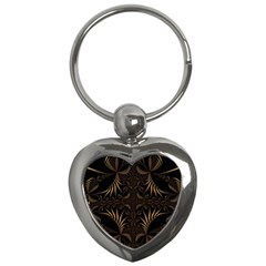 Fractal Symmetry Symmetrical Art Artwork Key Chain (heart)