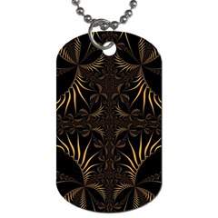 Fractal Symmetry Symmetrical Art Artwork Dog Tag (one Side)