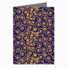 Spiral Pattern Texture Fractal Circle Geometry Greeting Cards (pkg Of 8)