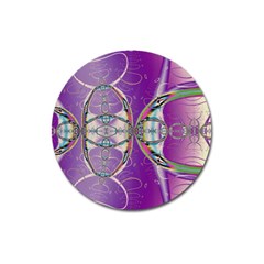 Abstract Colorful Art Pattern Design Fractal Magnet 3  (round)