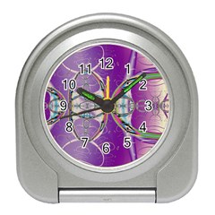 Abstract Colorful Art Pattern Design Fractal Travel Alarm Clock