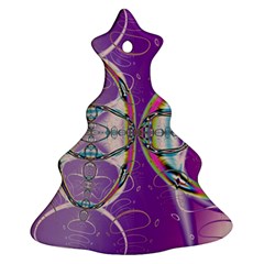 Abstract Colorful Art Pattern Design Fractal Christmas Tree Ornament (two Sides)
