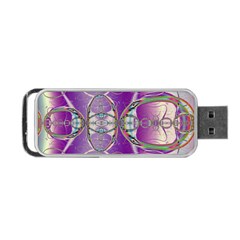 Abstract Colorful Art Pattern Design Fractal Portable Usb Flash (one Side) by Ravend