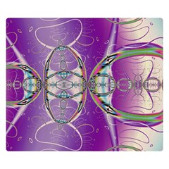 Abstract Colorful Art Pattern Design Fractal One Side Premium Plush Fleece Blanket (small) by Ravend