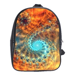 Fractal Math Abstract Mysterious Mystery Vortex School Bag (xl)