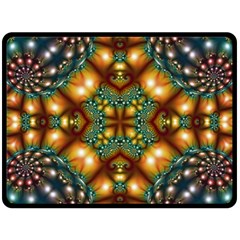 Background Abstract Fractal Annotation Texture One Side Fleece Blanket (large)