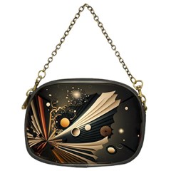 Space Futuristic Technology Digital Ai Generated Chain Purse (two Sides)