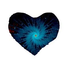 Spiral Stars Fractal Cosmos Explosion Big Bang Standard 16  Premium Heart Shape Cushions