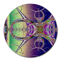 Fractal Abstract Digital Art Art Colorful Round Mousepad