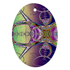 Fractal Abstract Digital Art Art Colorful Ornament (oval)