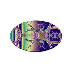 Fractal Abstract Digital Art Art Colorful Sticker Oval (10 Pack) by Ravend