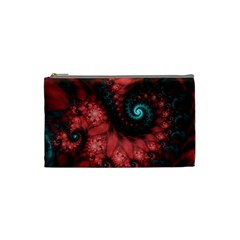 Fractal Spiral Vortex Pattern Art Digital Cosmetic Bag (small)