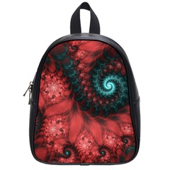 Fractal Spiral Vortex Pattern Art Digital School Bag (small)