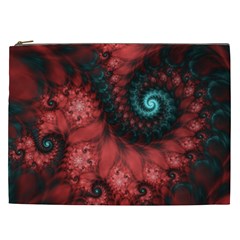 Fractal Spiral Vortex Pattern Art Digital Cosmetic Bag (xxl) by Ravend