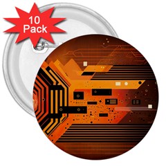 Technology Design Tech Computer Future Business 3  Buttons (10 Pack) 