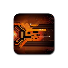 Technology Design Tech Computer Future Business Rubber Coaster (square) by Ravend