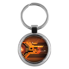 Technology Design Tech Computer Future Business Key Chain (round) by Ravend