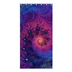 Fractal Fractals Spiral Vortex Blue Dark Art Shower Curtain 36  X 72  (stall) 