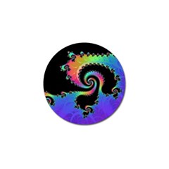 Fractal Spiral Vortex Swirl Whirlpool Math Golf Ball Marker by Ravend