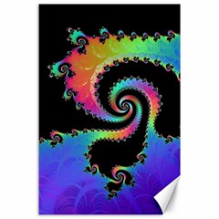 Fractal Spiral Vortex Swirl Whirlpool Math Canvas 24  X 36 