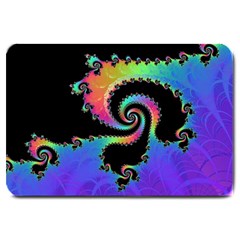 Fractal Spiral Vortex Swirl Whirlpool Math Large Doormat by Ravend