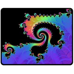 Fractal Spiral Vortex Swirl Whirlpool Math One Side Fleece Blanket (medium)