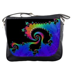 Fractal Spiral Vortex Swirl Whirlpool Math Messenger Bag