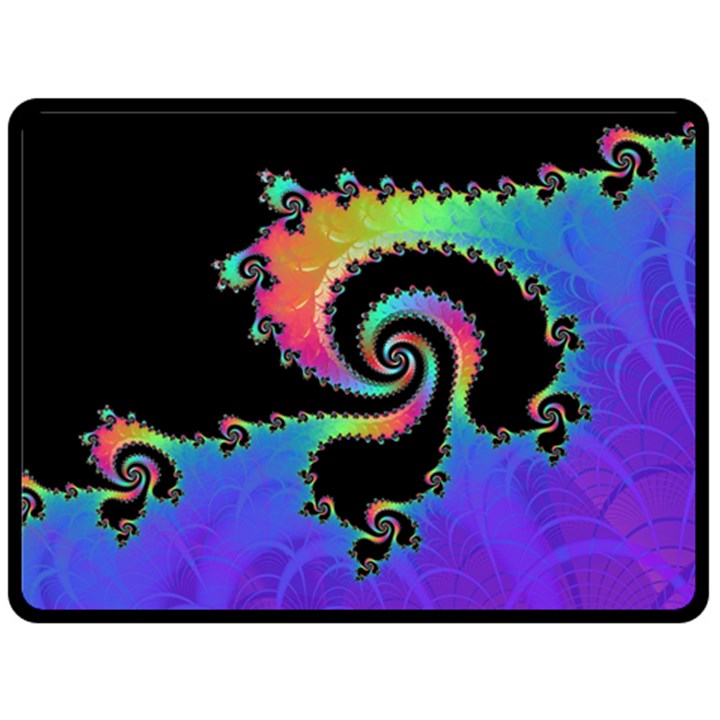 Fractal Spiral Vortex Swirl Whirlpool Math Fleece Blanket (Large)