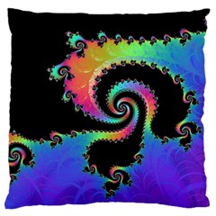 Fractal Spiral Vortex Swirl Whirlpool Math Large Premium Plush Fleece Cushion Case (one Side)