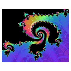 Fractal Spiral Vortex Swirl Whirlpool Math Premium Plush Fleece Blanket (medium) by Ravend