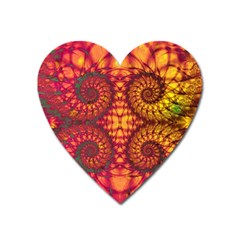Art Pattern Fractal Design Abstract Artwork Heart Magnet by Ravend