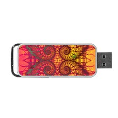 Art Pattern Fractal Design Abstract Artwork Portable Usb Flash (one Side) by Ravend