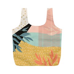 Leaves Pattern Design Colorful Decorative Texture Full Print Recycle Bag (m)