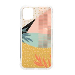 Leaves Pattern Design Colorful Decorative Texture Iphone 11 Tpu Uv Print Case