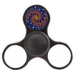 Fractal Spiral Art Pattern Blue Design Finger Spinner