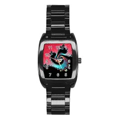 Fractals Abstract Art Digital Art Abstract Art Stainless Steel Barrel Watch