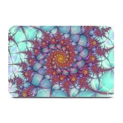 Fractals Abstract Art Cyan Spiral Vortex Pattern Plate Mats