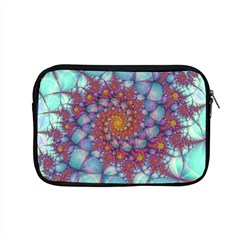 Fractals Abstract Art Cyan Spiral Vortex Pattern Apple Macbook Pro 15  Zipper Case