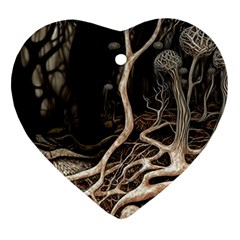 Tree Nature Landscape Forest Ornament (heart)