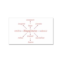 Happiness Typographic Style Concept Sticker Rectangular (10 Pack) by dflcprintsclothing